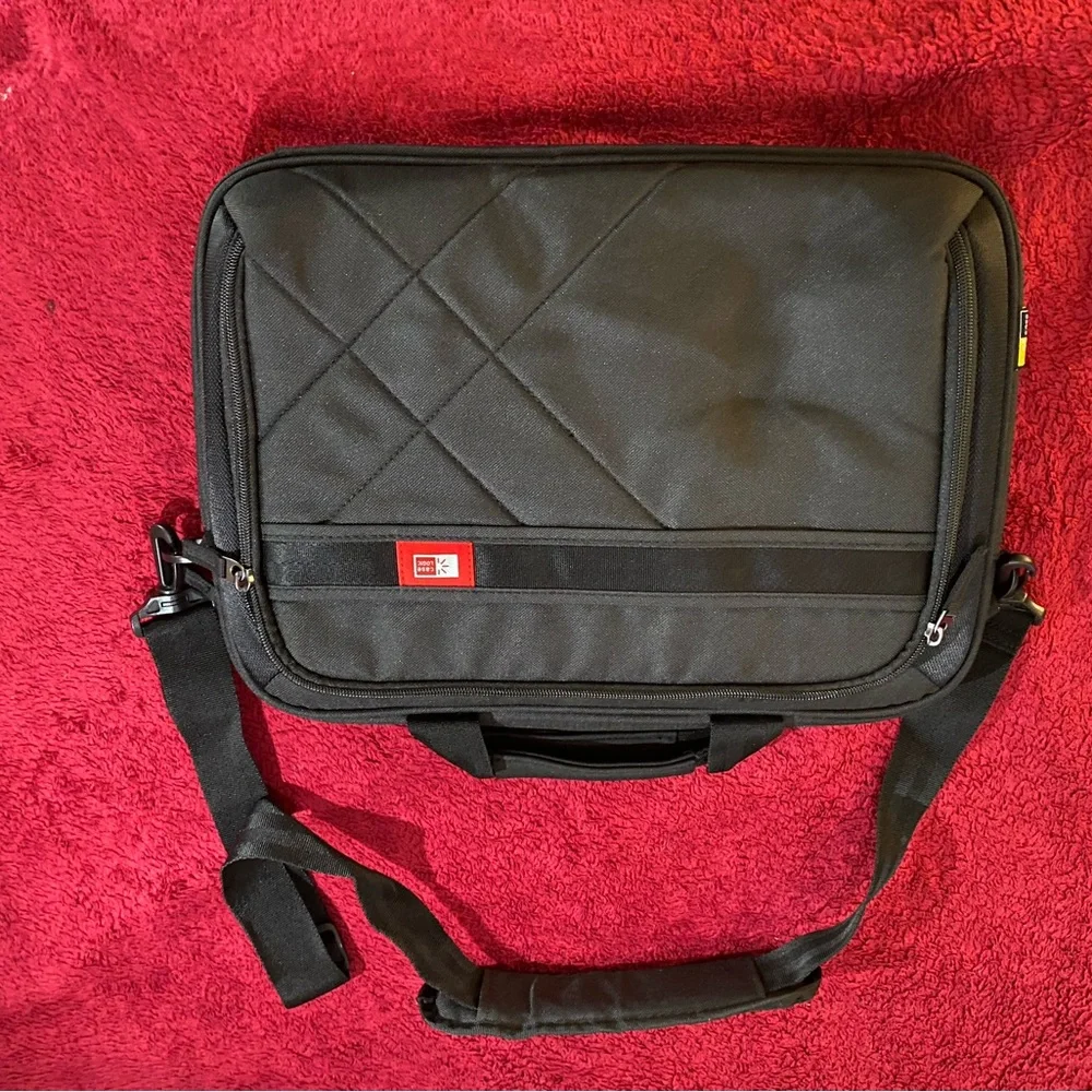 Elegant Black Quilted Laptop Bag for Men
